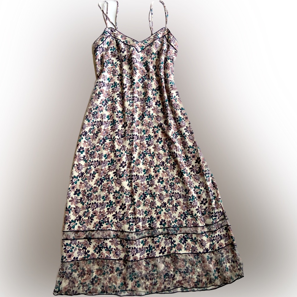 rag & bone Dress Silk Floral Purple, Lavender, Teal